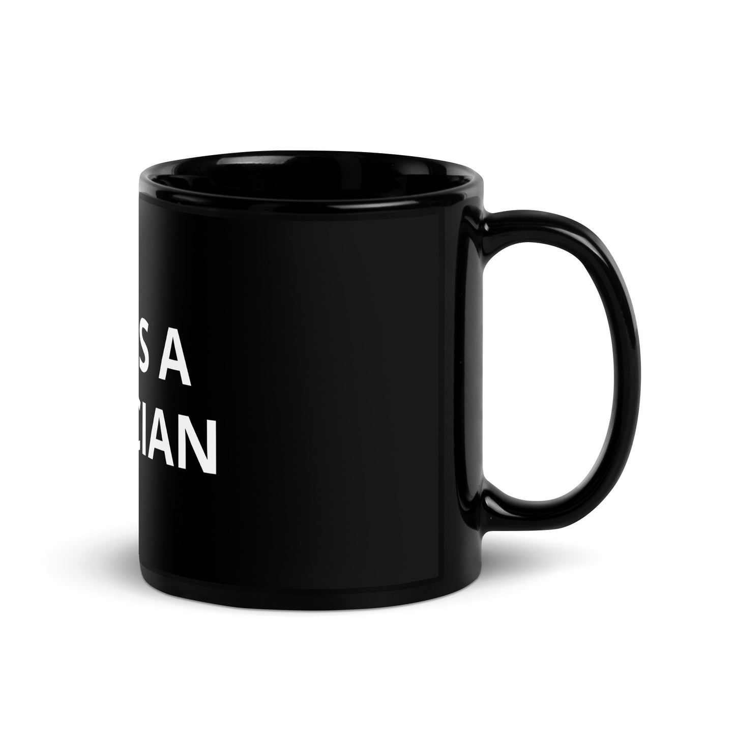 GOD IS A MUSICIAN BLACK MUG