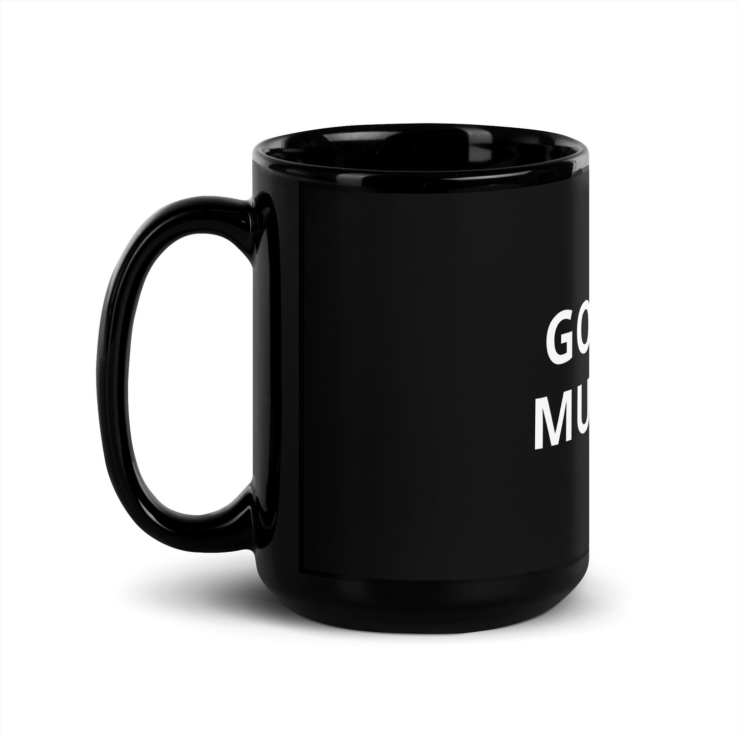 GOD IS A MUSICIAN BLACK MUG