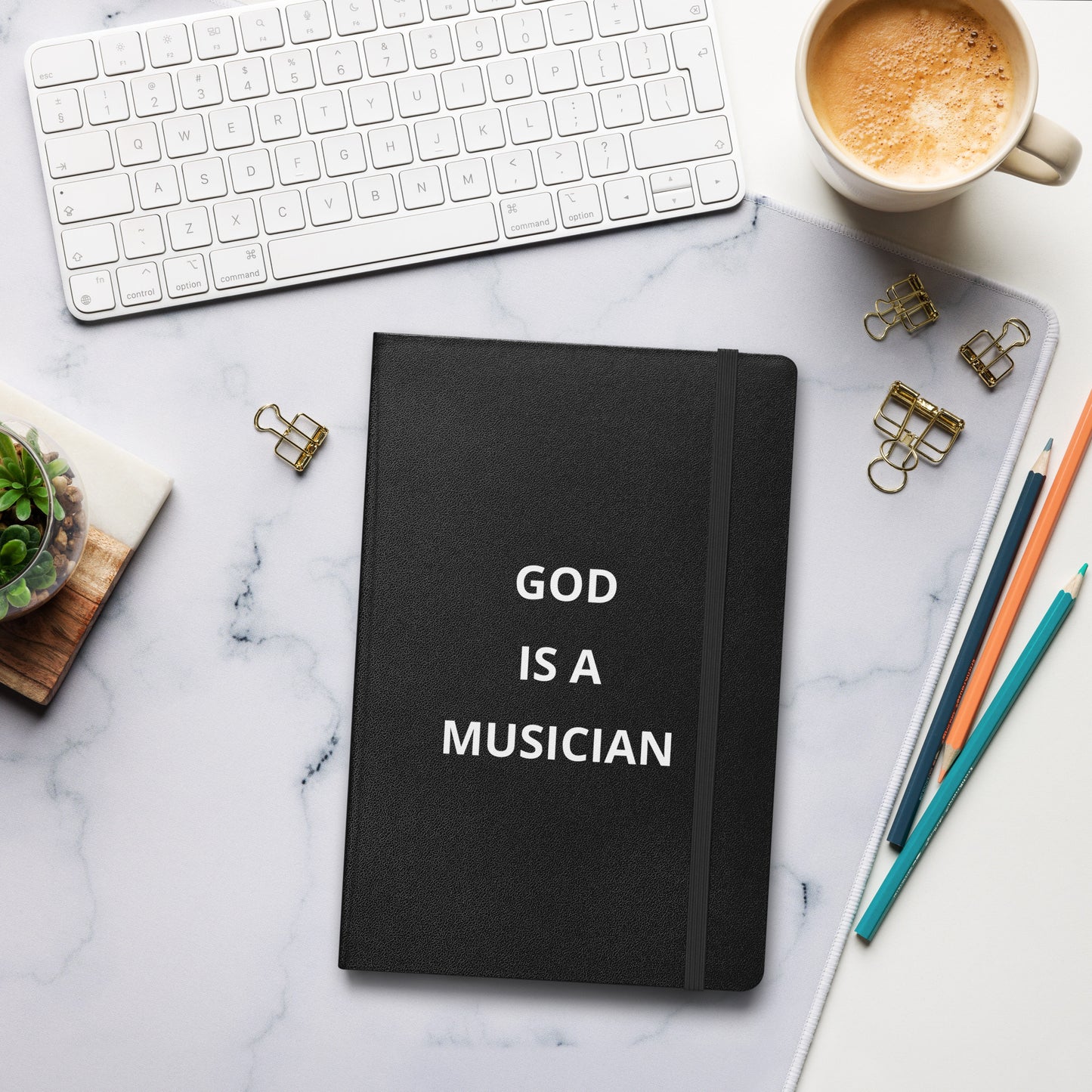 GOD IS A MUSICIAN HARDCOVER NOTEBOOK