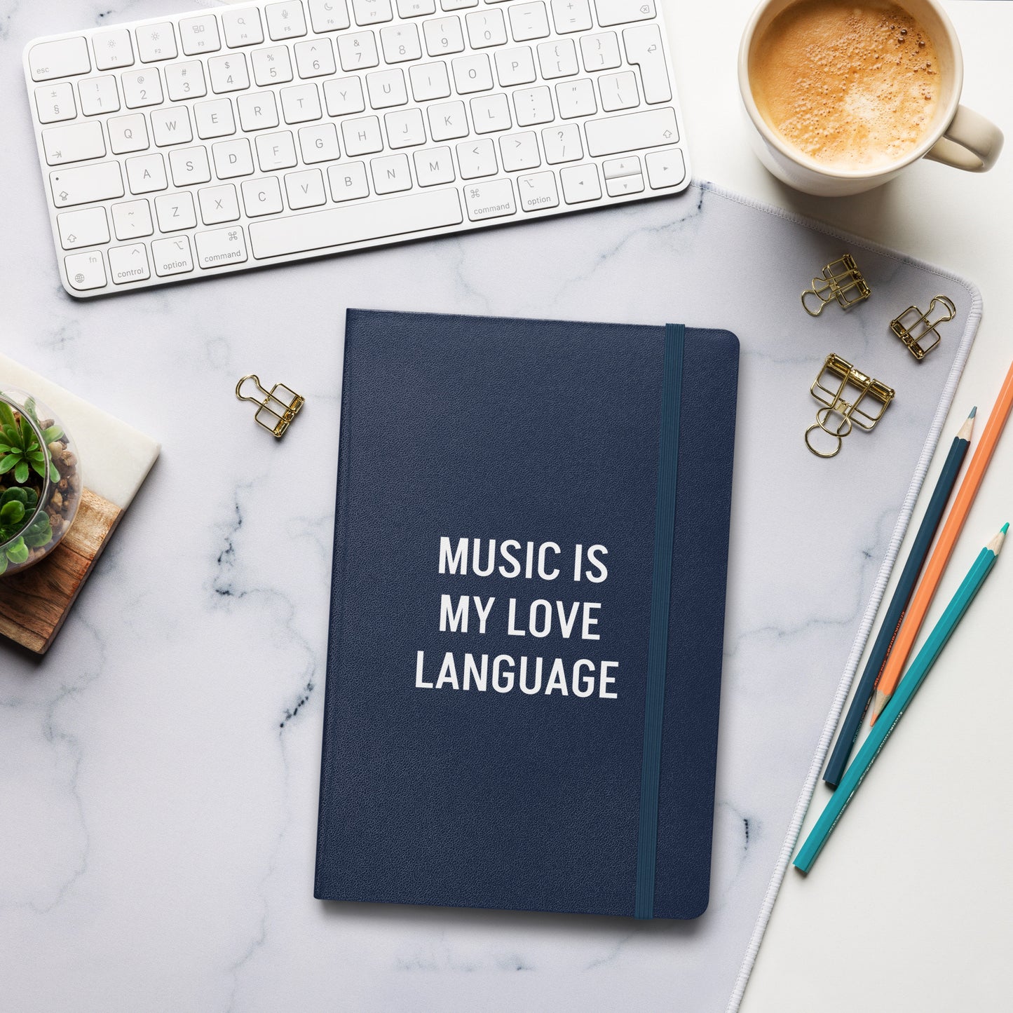 MUSIC IS MY LOVE LANGUAGE HARDCOVER NOTEBOOK