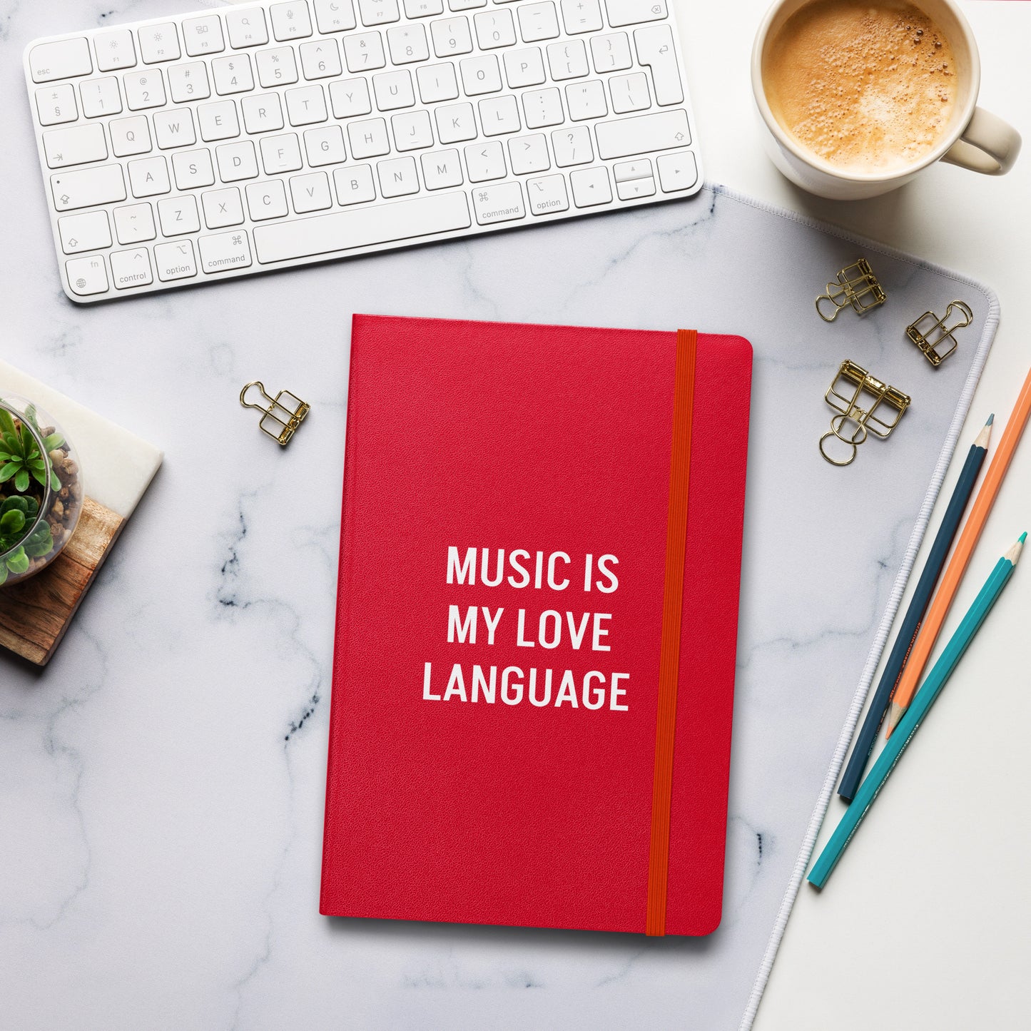 MUSIC IS MY LOVE LANGUAGE HARDCOVER NOTEBOOK