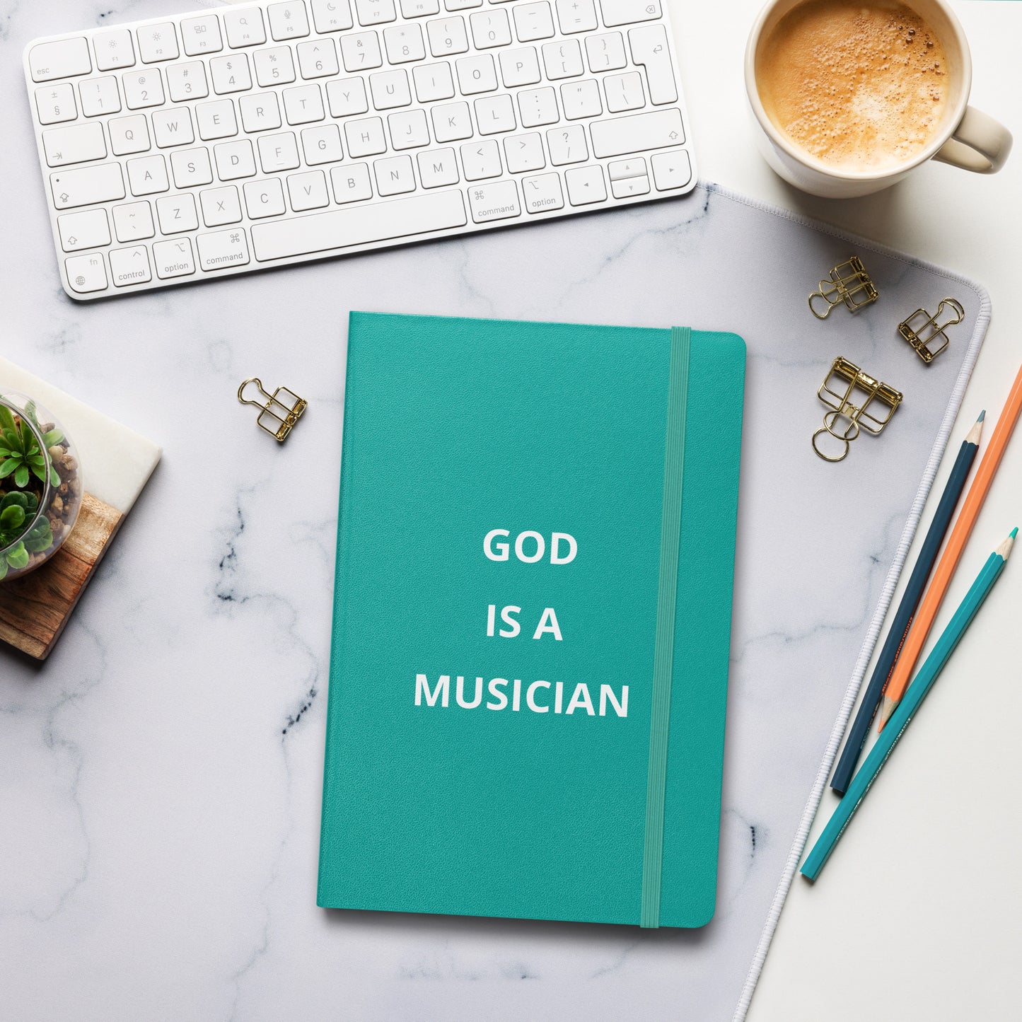 GOD IS A MUSICIAN HARDCOVER NOTEBOOK