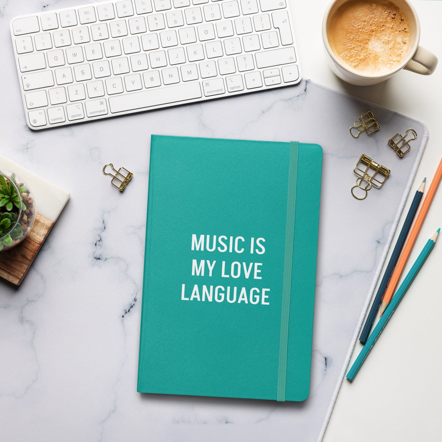 MUSIC IS MY LOVE LANGUAGE HARDCOVER NOTEBOOK