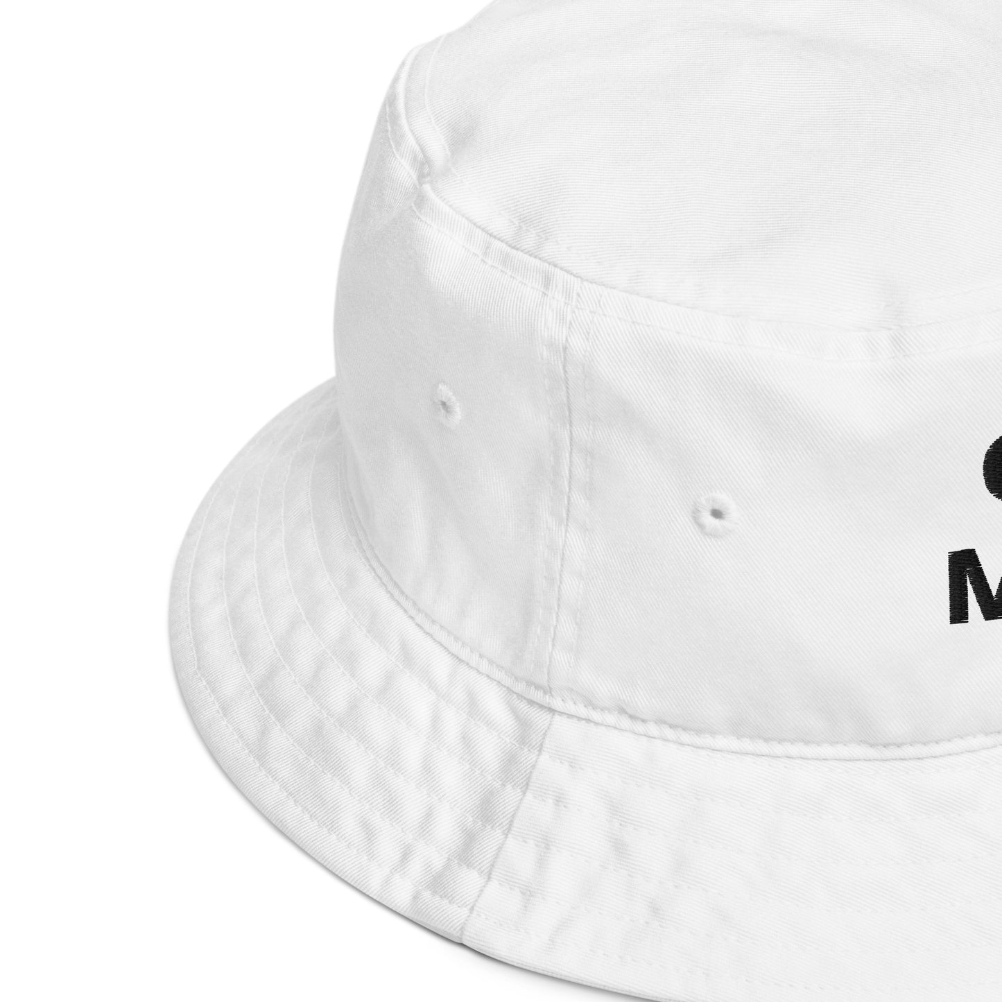 GOD IS A MUSICIAN WHITE ORGANIC BUCKET HAT