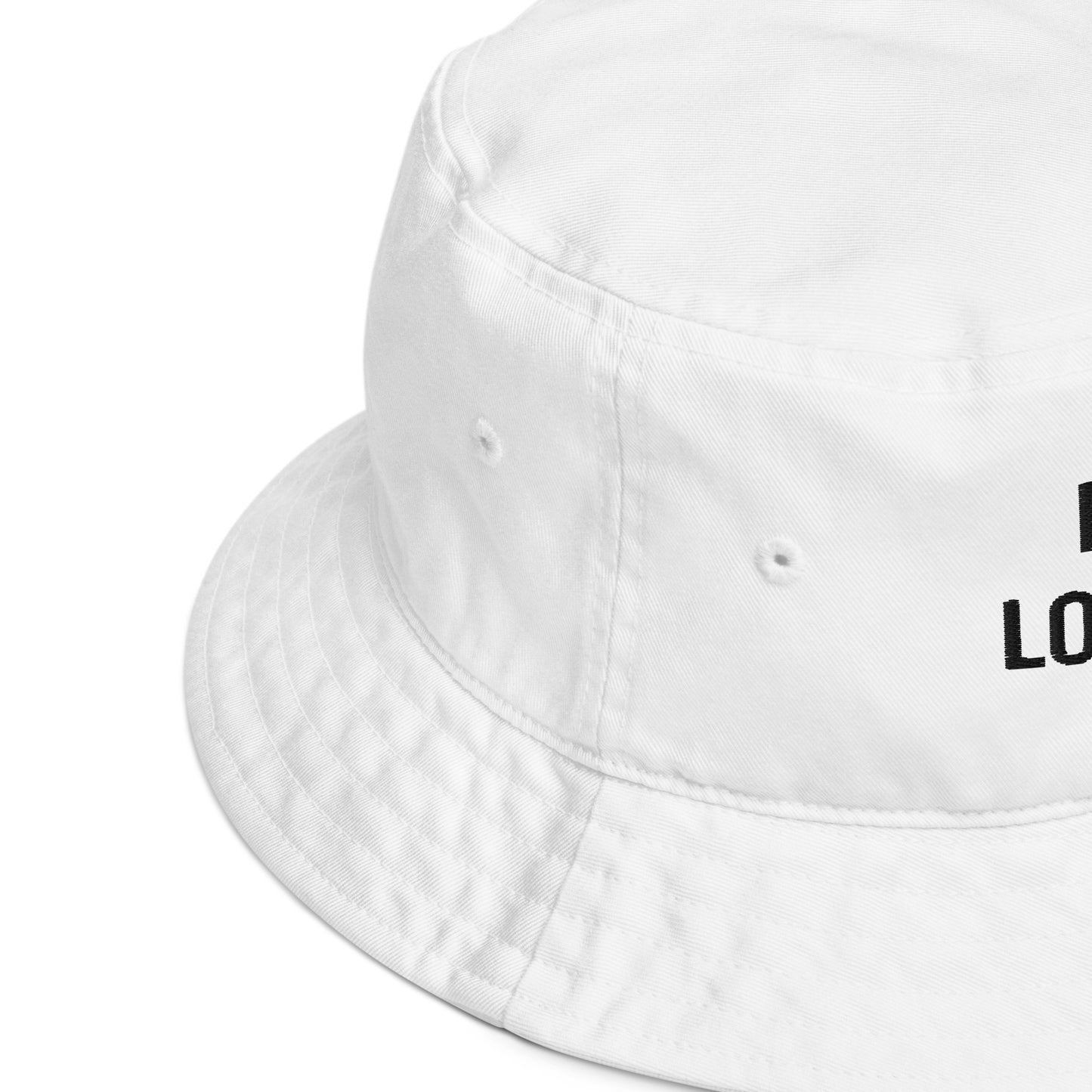 MUSIC IS MY LOVE LANGUAGE WHITE ORGANIC BUCKET HAT