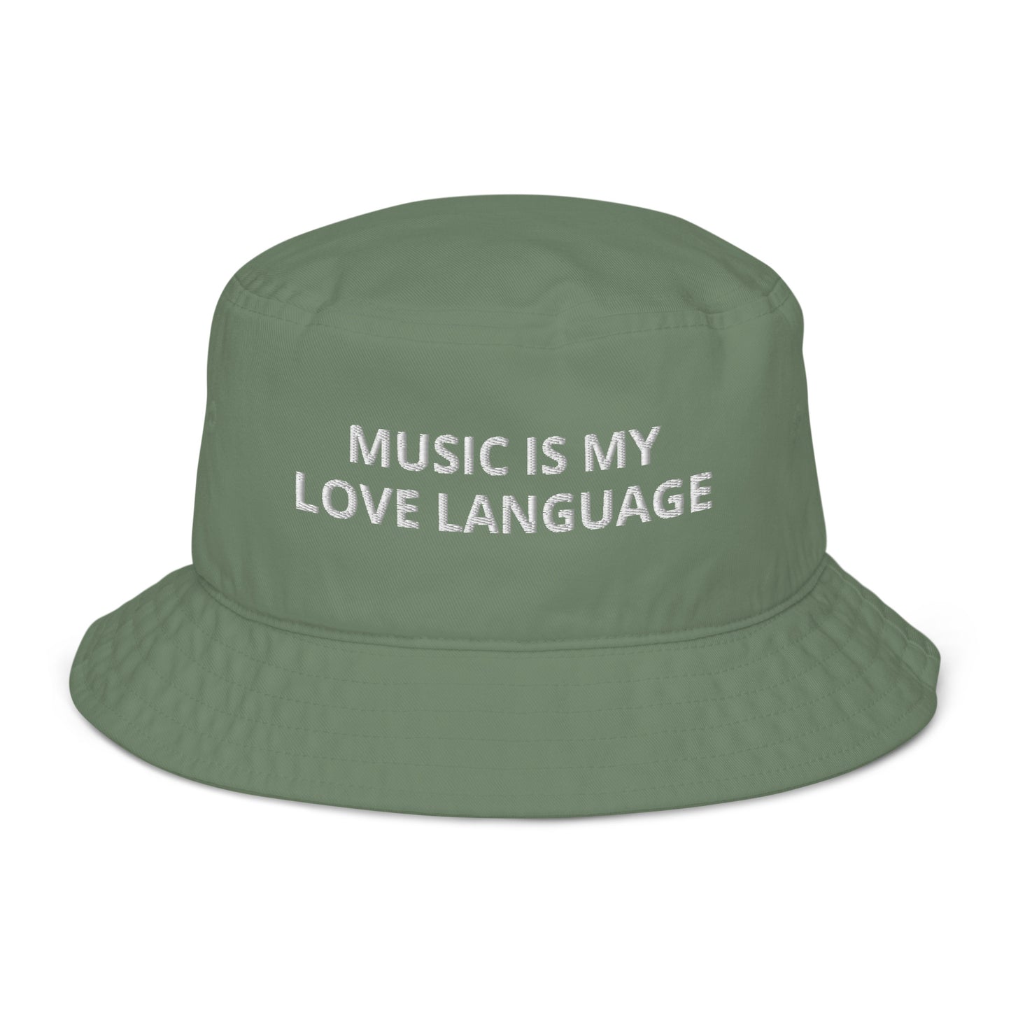 MUSIC IS MY LOVE LANGUAGE ORGANIC BUCKET HAT