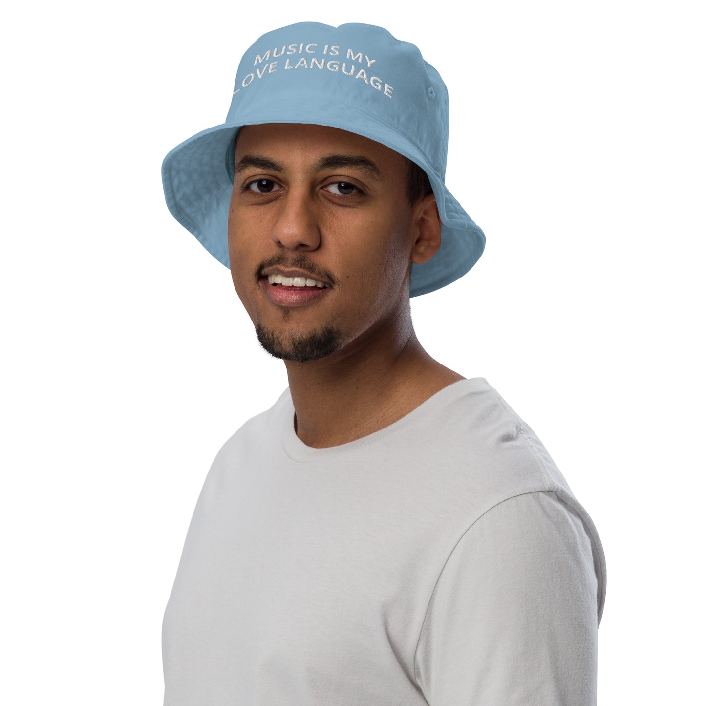 MUSIC IS MY LOVE LANGUAGE ORGANIC BUCKET HAT