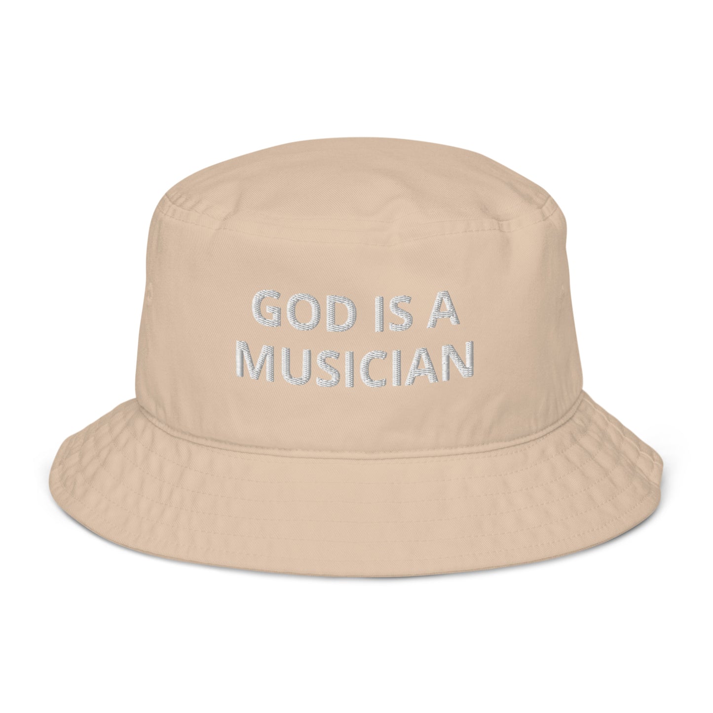 GOD IS A MUSICIAN ORGANIC BUCKET HAT