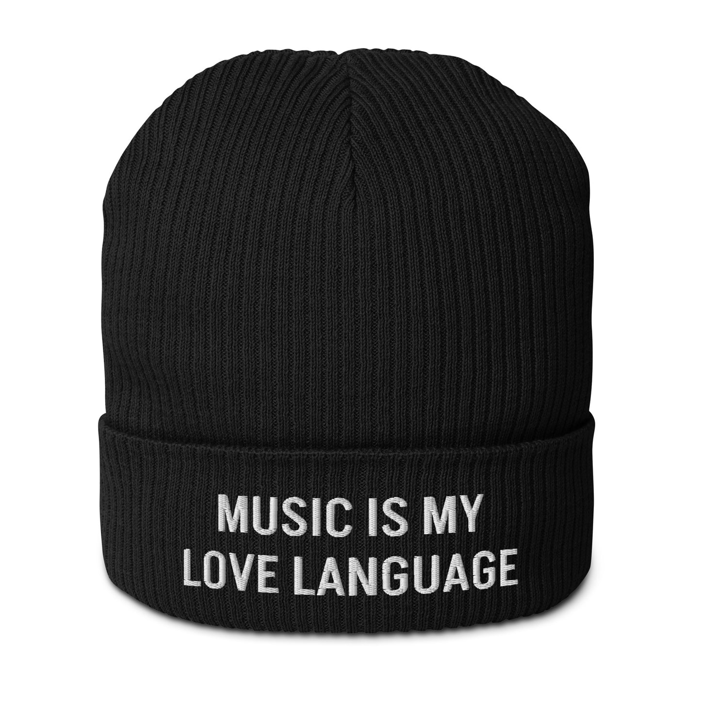 MUSIC IS MY LOVE LANGUAGE ORGANIC BEANIE