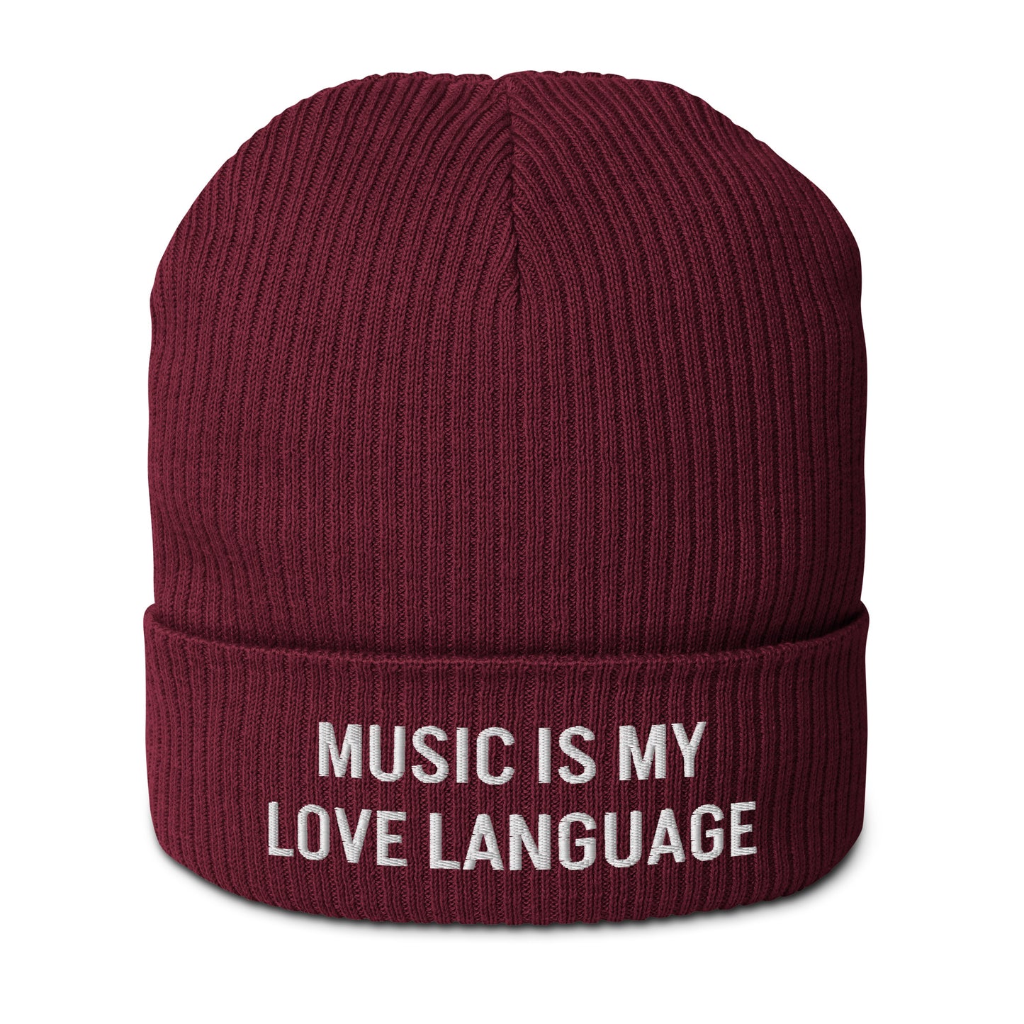 MUSIC IS MY LOVE LANGUAGE ORGANIC BEANIE