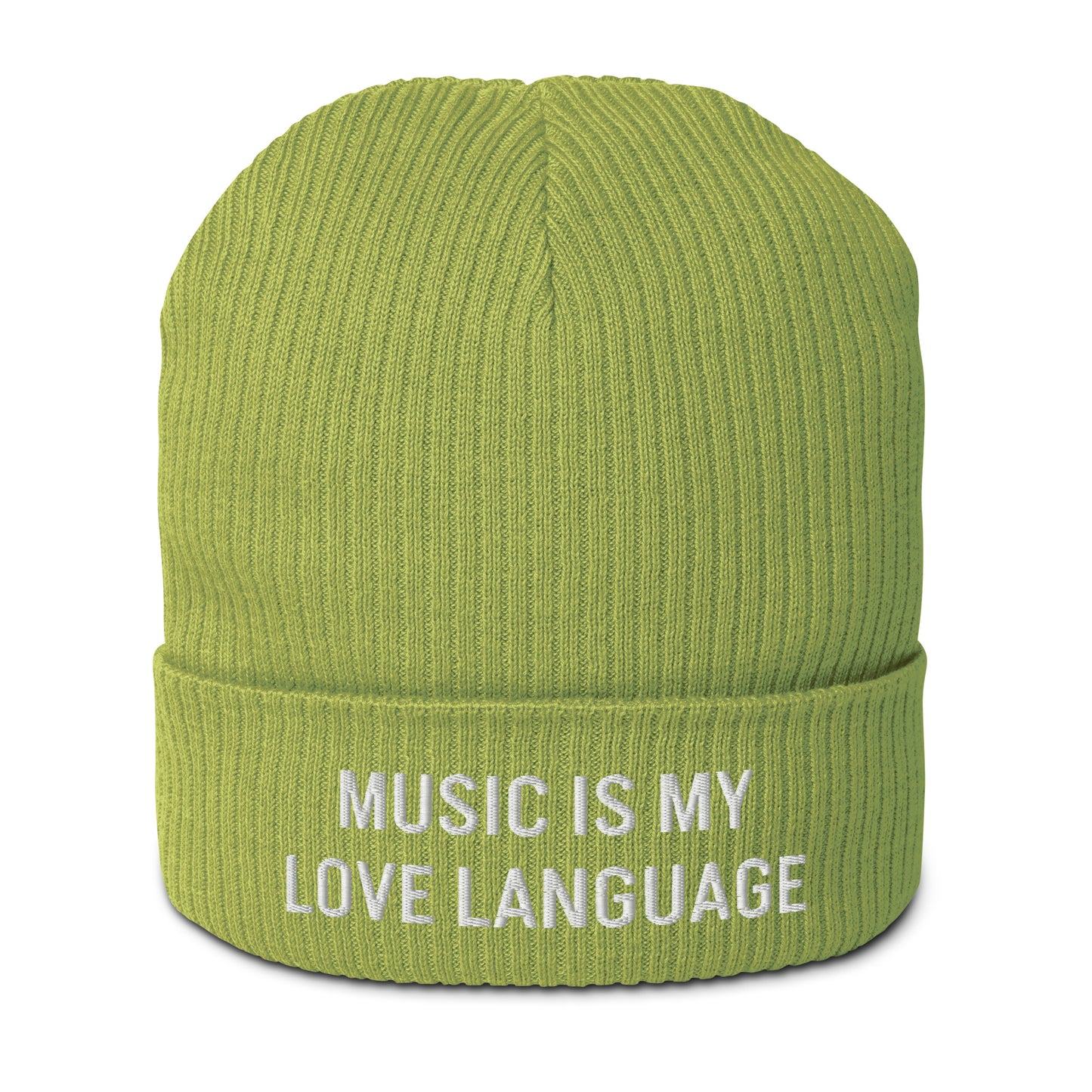 MUSIC IS MY LOVE LANGUAGE ORGANIC BEANIE