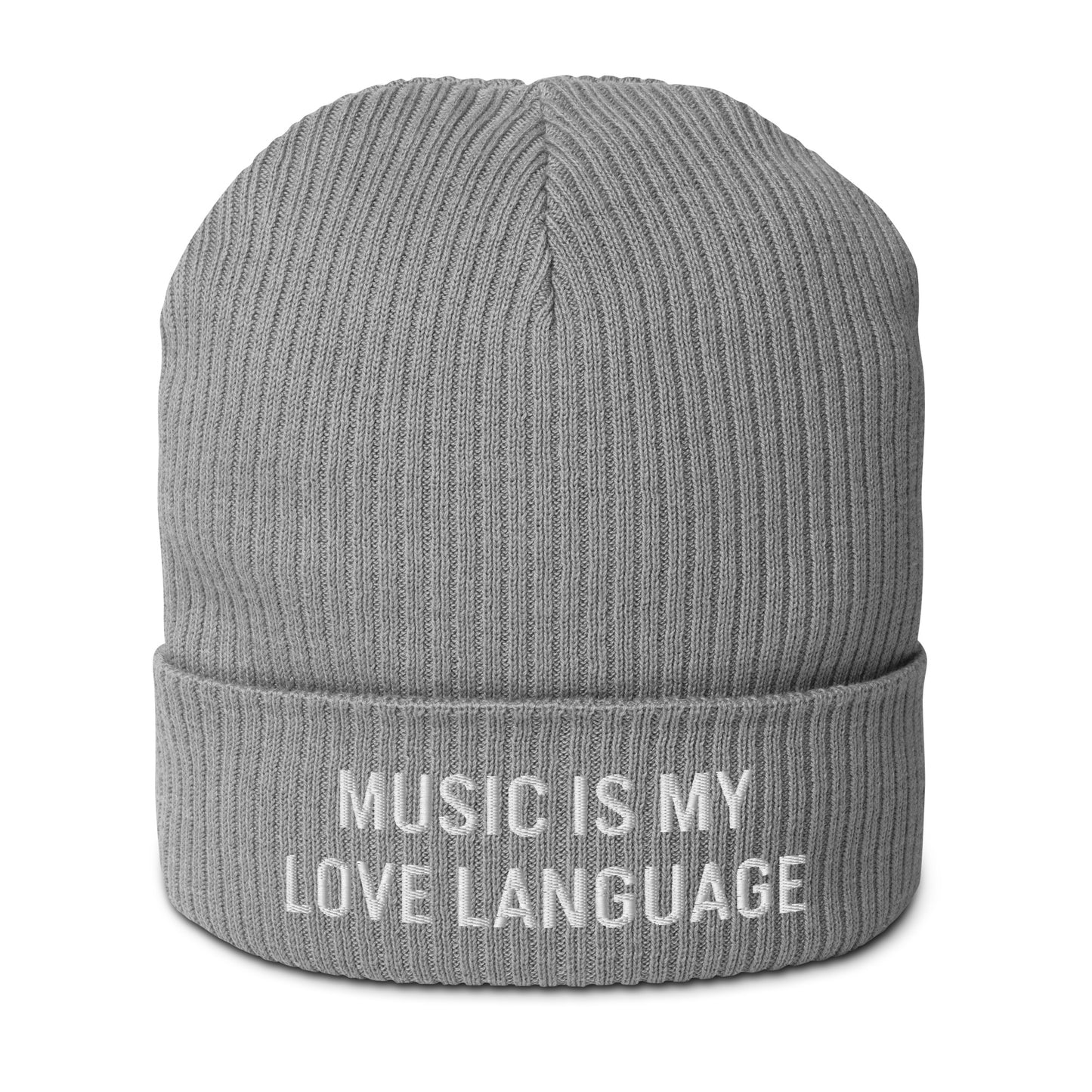 MUSIC IS MY LOVE LANGUAGE ORGANIC BEANIE