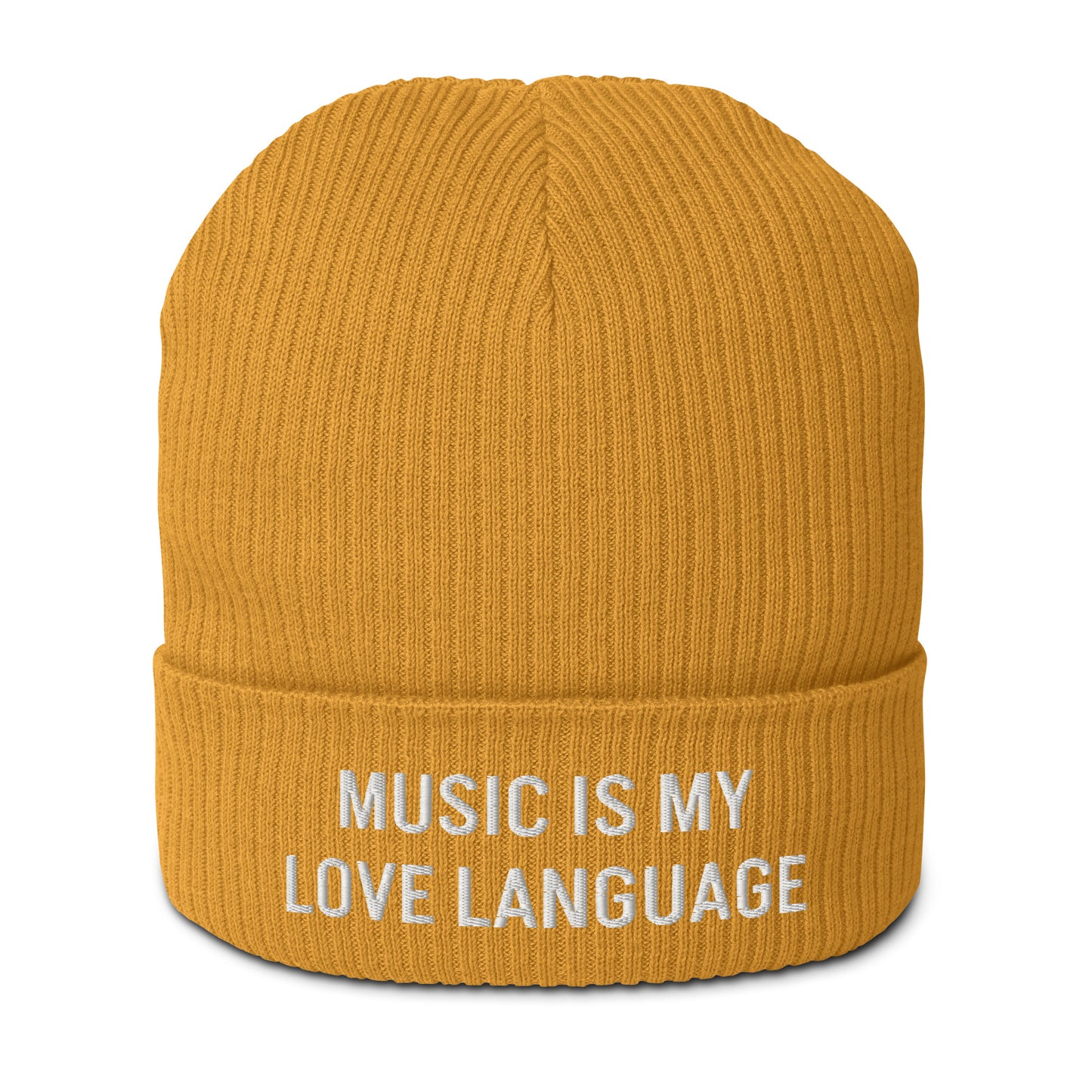 MUSIC IS MY LOVE LANGUAGE ORGANIC BEANIE