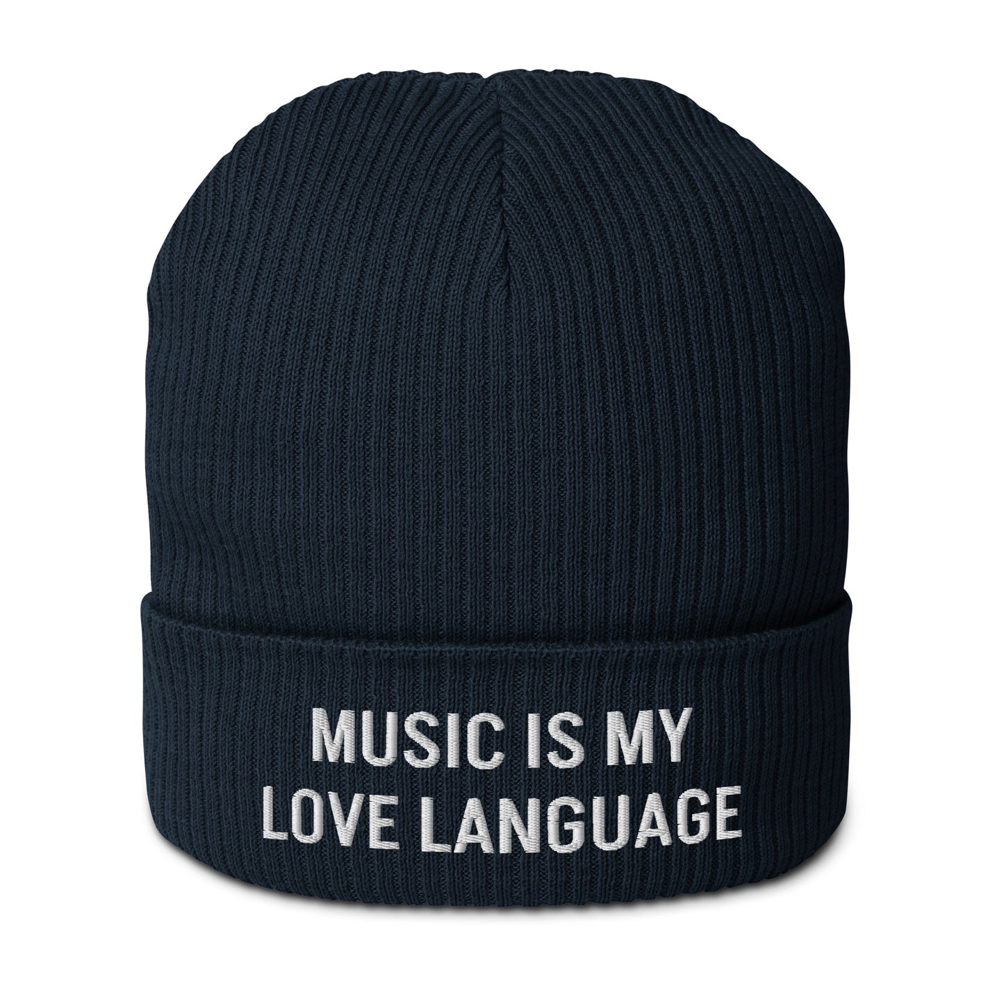 MUSIC IS MY LOVE LANGUAGE ORGANIC BEANIE