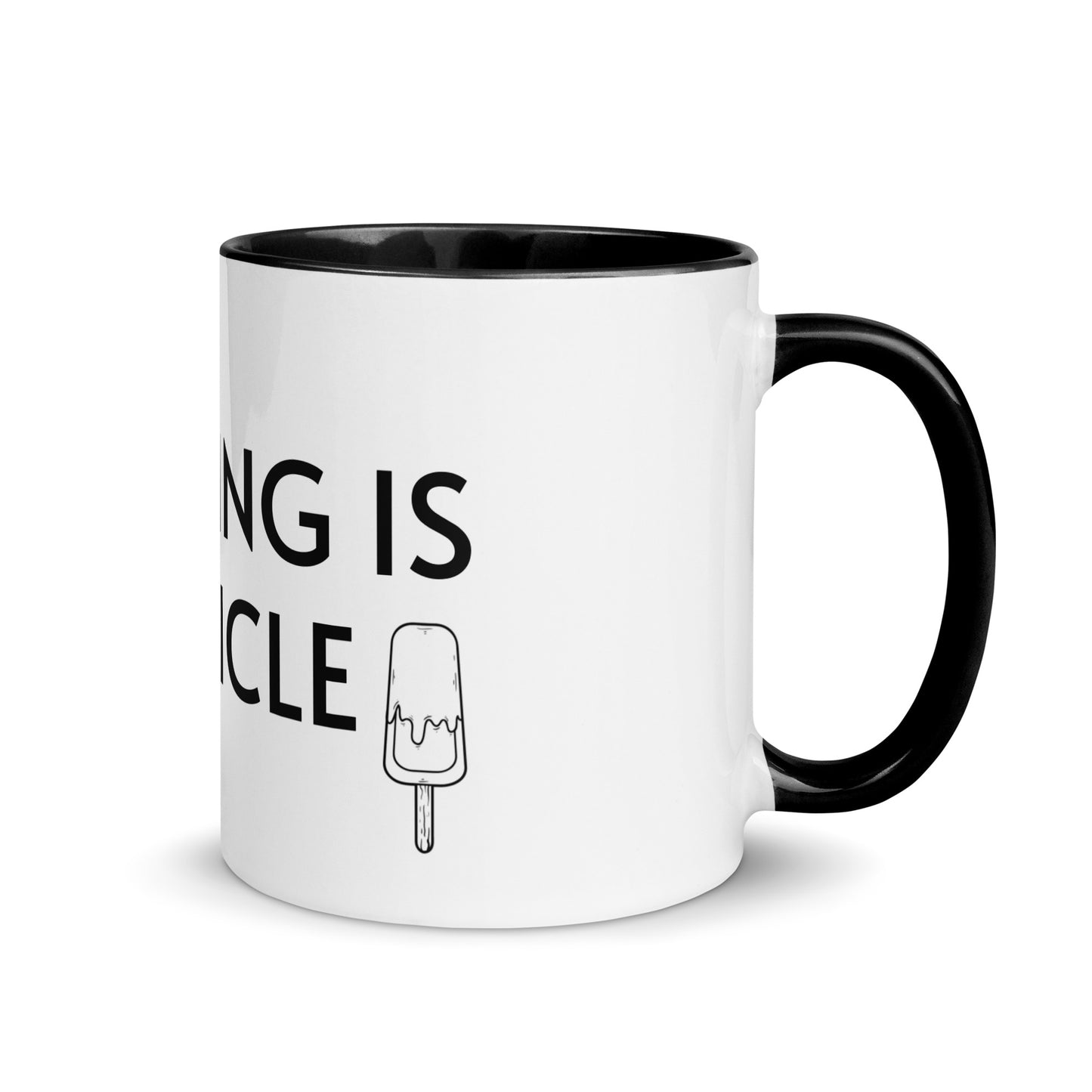 ANYTHING IS POPSICLE Mug with Color Inside