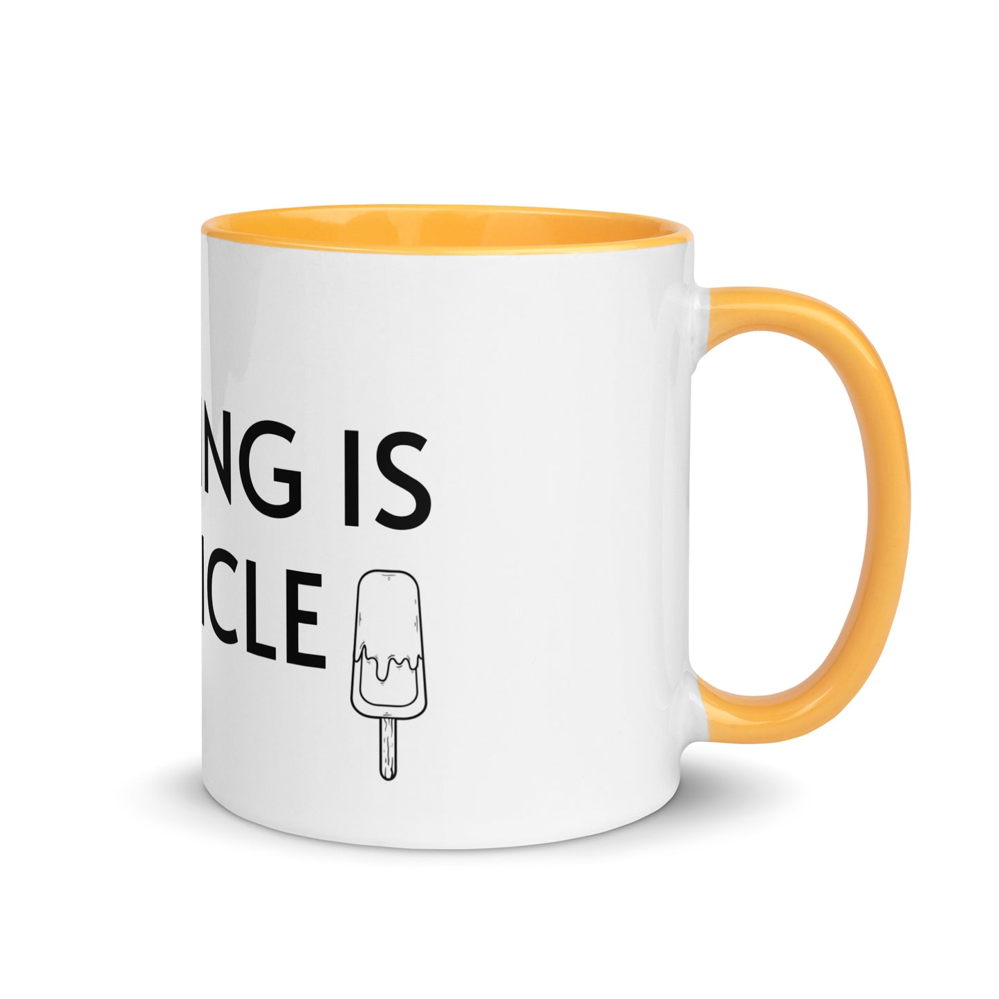 ANYTHING IS POPSICLE Mug with Color Inside