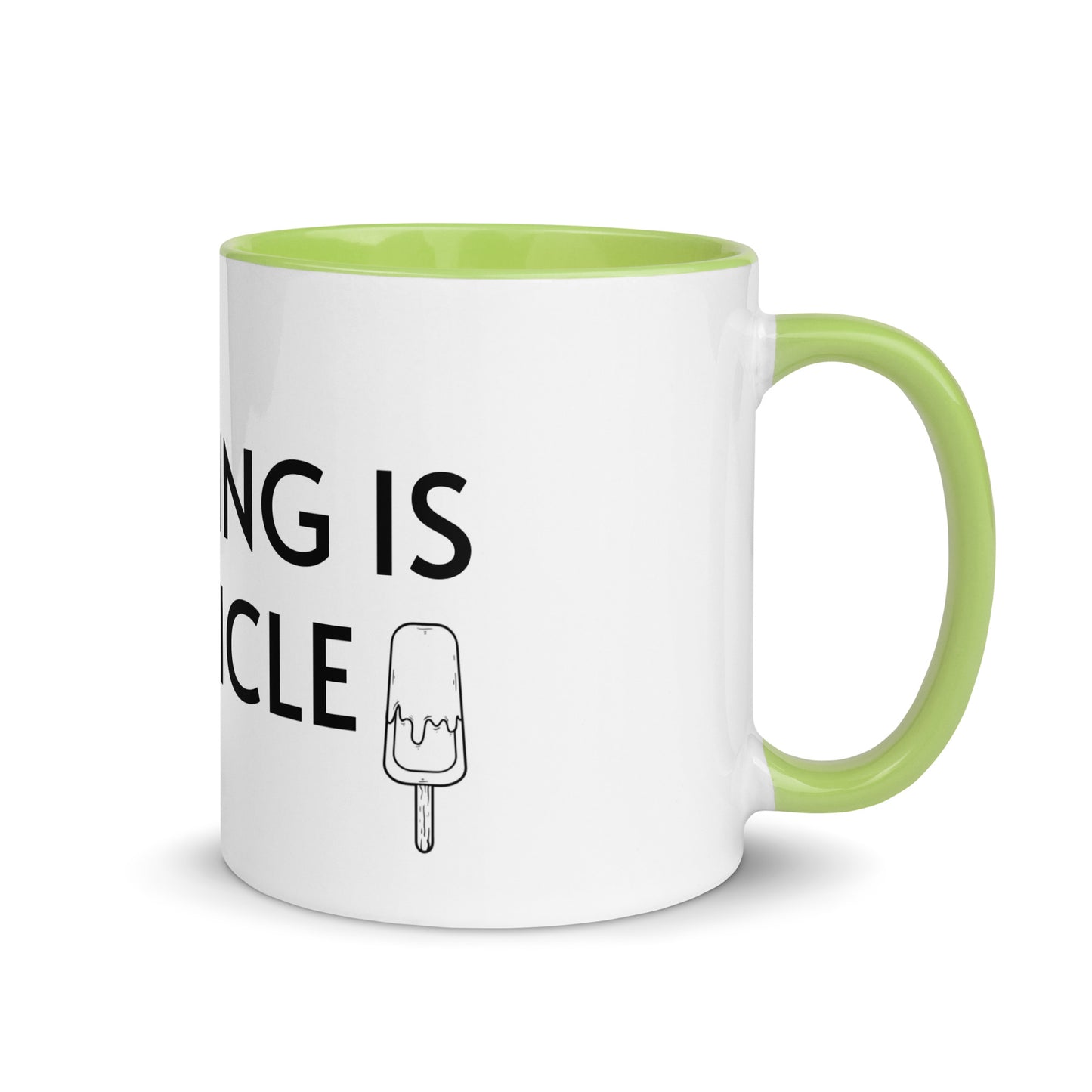 ANYTHING IS POPSICLE Mug with Color Inside