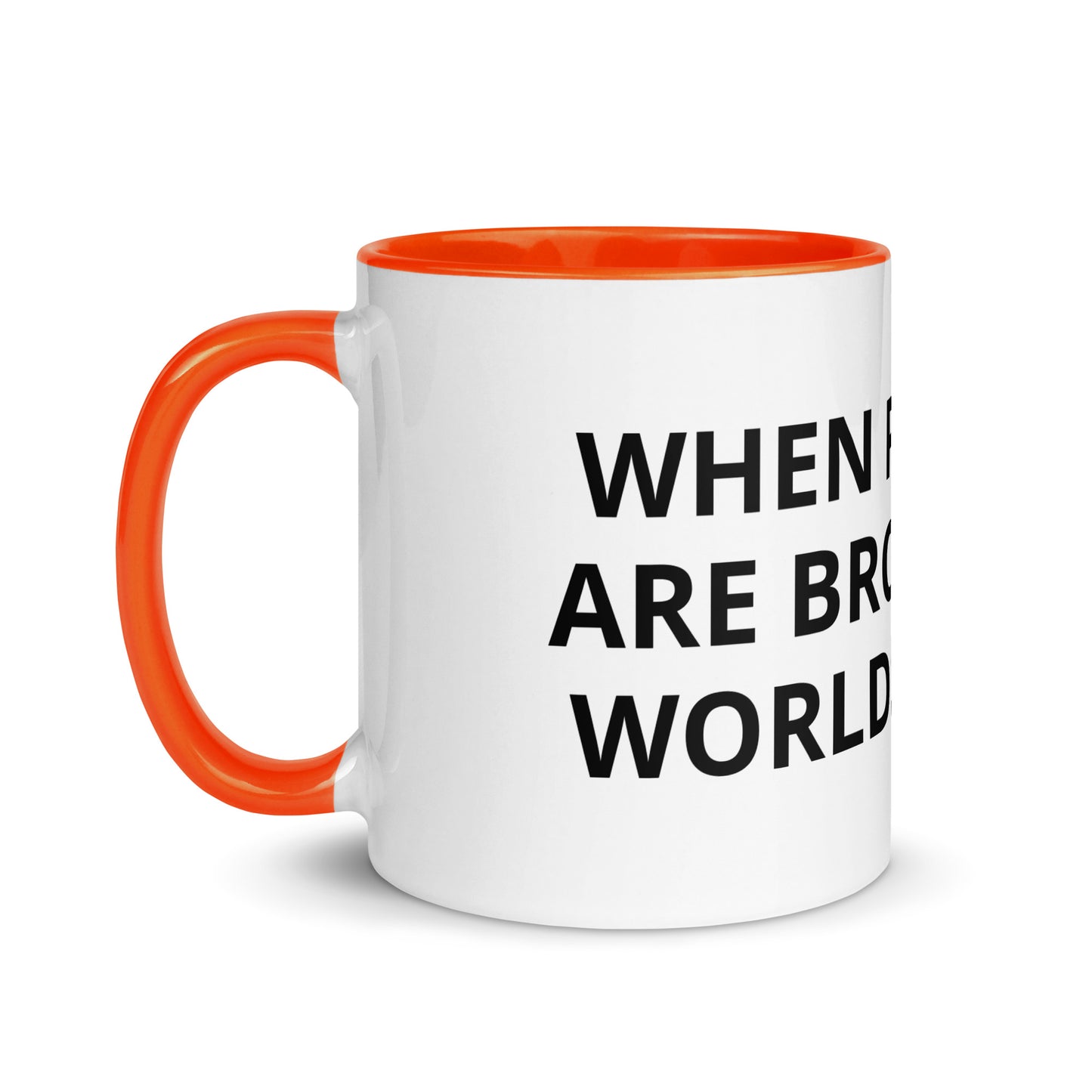 WHEN PATTERNS ARE BROKEN NEW WORLDS EMERGE Mug with Color Inside