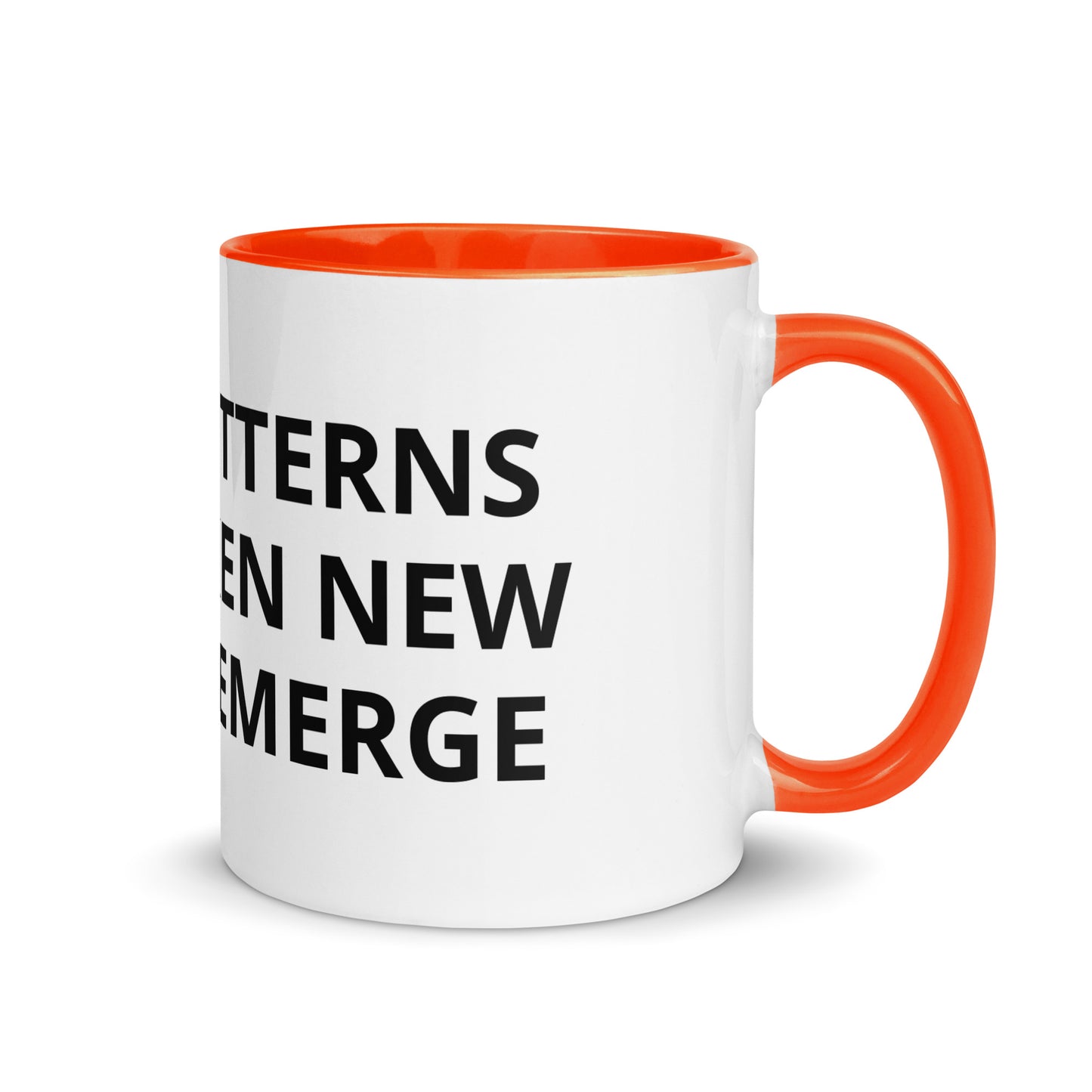 WHEN PATTERNS ARE BROKEN NEW WORLDS EMERGE Mug with Color Inside