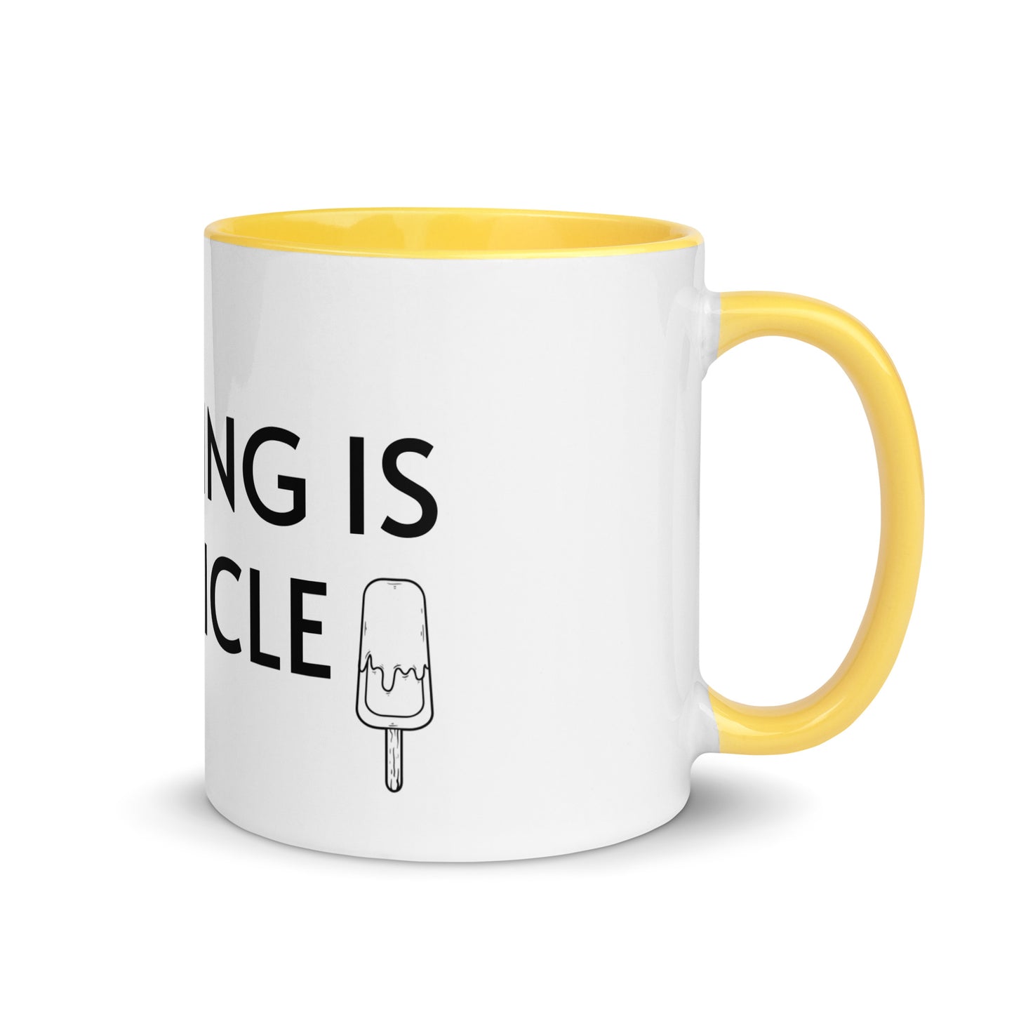 ANYTHING IS POPSICLE Mug with Color Inside